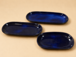 Navy Blue Ceramic Serving Platter Set - Image 3