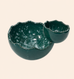 Teal Speckled Ceramic Serving Set - Image 2