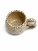 Speckled Beige Ceramic Round Mug - Image 2