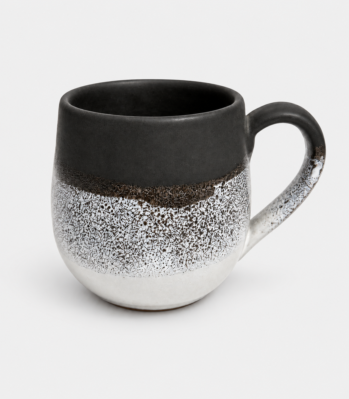 18 Black & White Speckled Ceramic Mug - Image 1