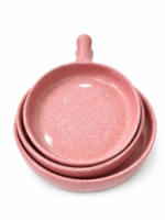 Pink Speckled Ceramic Skillet Set - Image 3