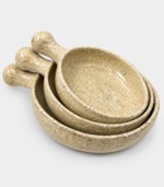 Beige Speckled Ceramic Skillet Set