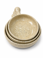 Beige Speckled Ceramic Skillet Set - Image 3