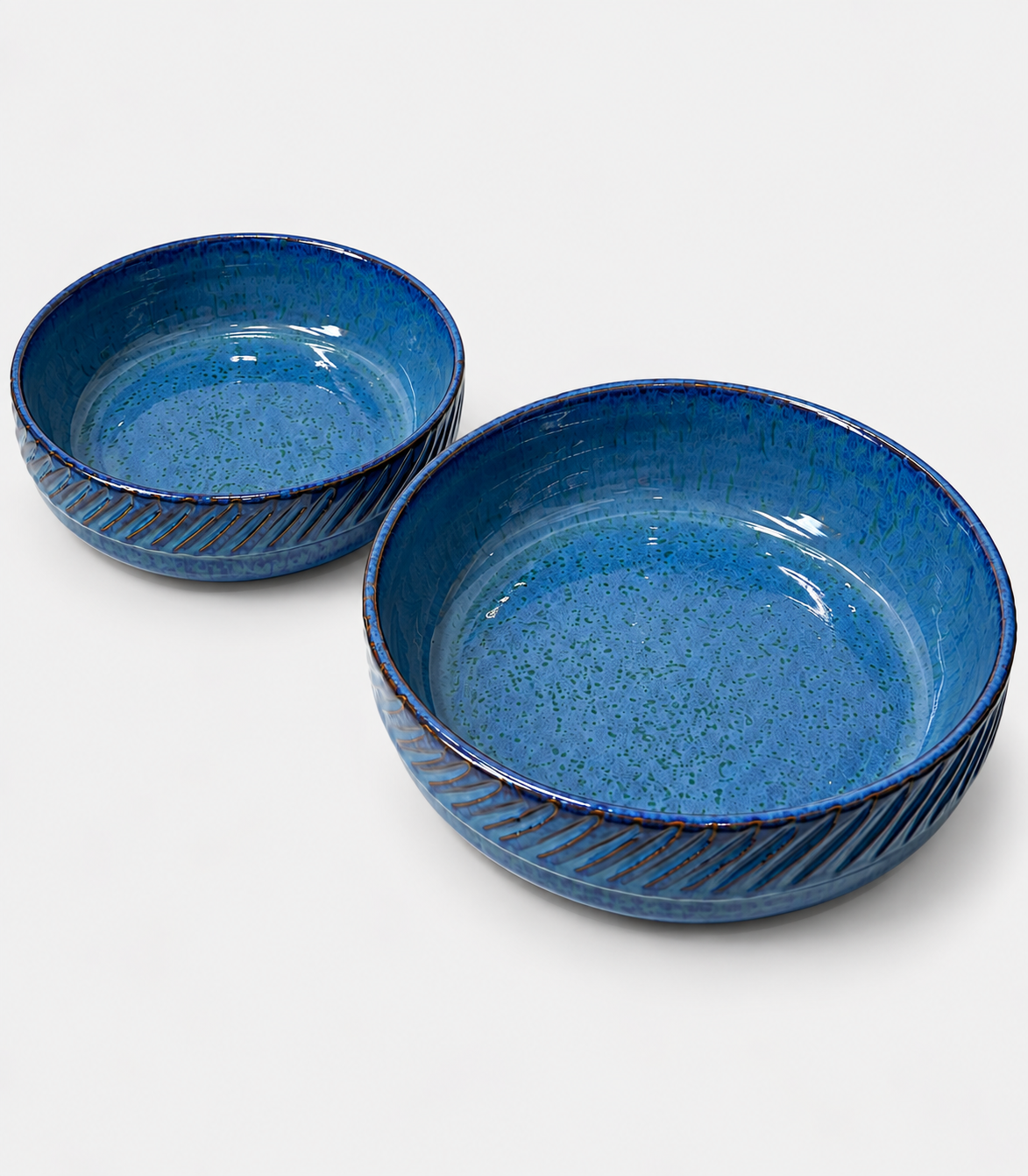 47 Blue Speckled Ceramic Bowl Set - Image 1