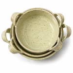 Cream Speckled Ceramic Serving Bowl Set - Image 2