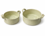 Cream Speckled Ceramic Serving Bowl Set - Image 3