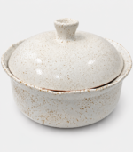 White Speckled Ceramic Casserole Dish