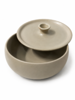 Classic Beige Ceramic Lidded Bowl - Image 2