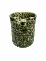 Green Speckled Ceramic Tumbler with Stainless Steel Straw - Image 2