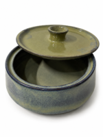 Olive Green Ceramic Lidded Bowl Set – 2 Pieces - Image 3