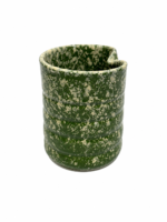 Green Speckled Ceramic Tumbler with Stainless Steel Straw - Image 3