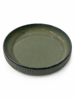 Olive Green Fluted Ceramic Bowl Set - Image 3