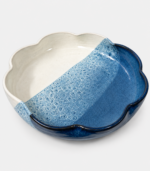 Blue & Cream Bloom Ceramic Serving Bowl