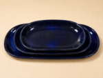 Navy Blue Ceramic Serving Platter Set - Image 2